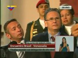 Presidente Chávez se reunió con comisión brasileña en Miraflores