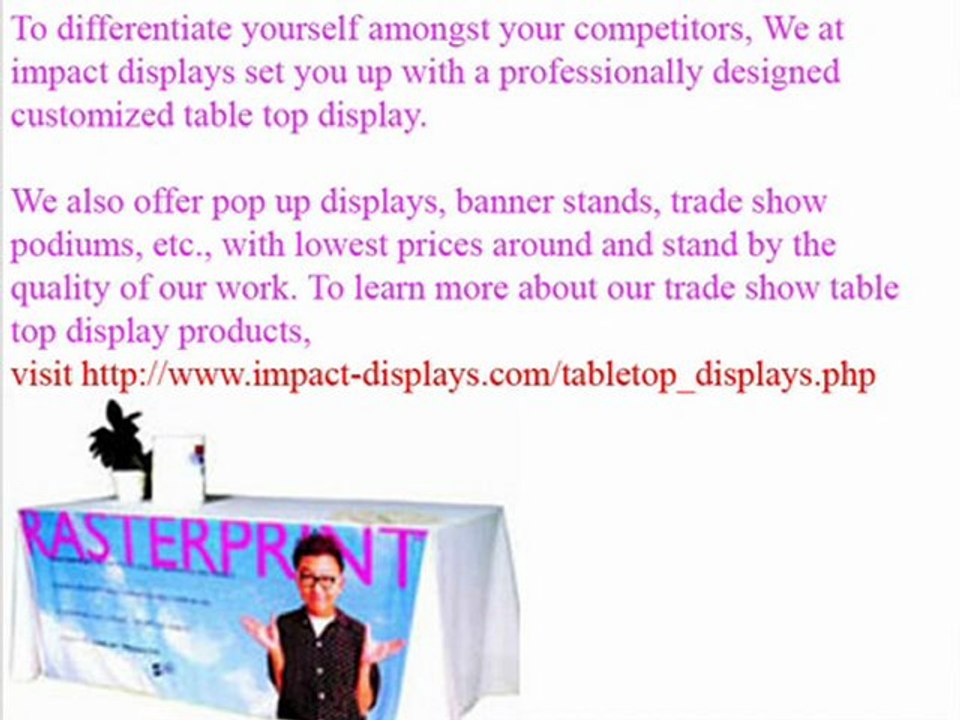 Trade show displays -A great way to exhibit with in a budjet