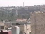 Syria فري برس حلب أصوات الإشتباكات  من دوار الصاخور 25 7 2012 Aleppo