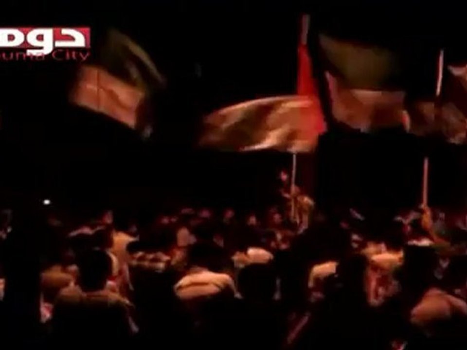 Syria فري برس  ريف دمشق  دوما مسائية رووووعة في ساحة الحرية   دوما 24 7 2012 Damascus