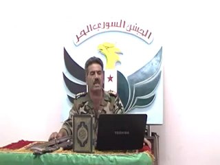 Syria فري برس  حمص الحولة انشقاق العقيد الركن محمد سعد الدين ابراهيم 24 7 2012 Homs