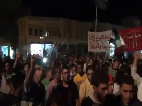 Syria فري برس ادلب المنشد معتصم بالله عسلي انشودة حرية وبس من بنش نبض الثورة 23 7 2012 Idlib