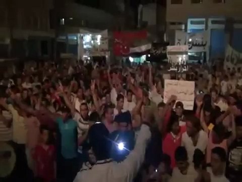 Syria فري برس ادلب المنشد معتصم بالله عسلي انشودة سوريا ينشدها من بنش نبض الثورة23 7 2012 Idlib