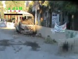 Syria فري برس دمشق الدمار في حي القابون عند الشيخ جابر24 7 2012 Damascus