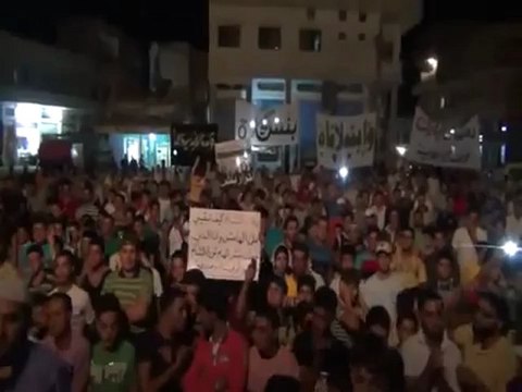 Syria فري برس كلمة من المنشد معتصم بالله عسلي لثوار بنش 23 7 2012