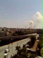 Syria فري برس  حلب تصاعد الأعمدة نتيجة قصف حي الصاخور 23 7 2012 Aleppo