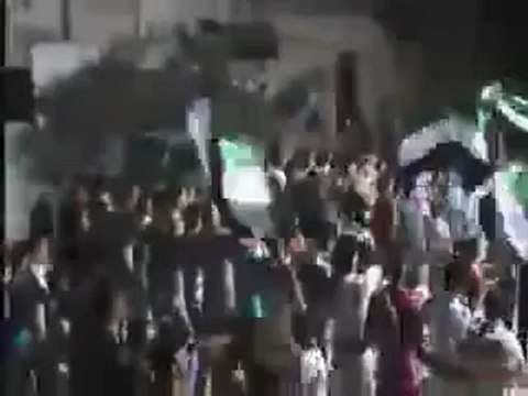 Syria فري برس حماة المحتلة طريق حلب مسائية جنة جنة ياوطنا 2012 7 23 Hama