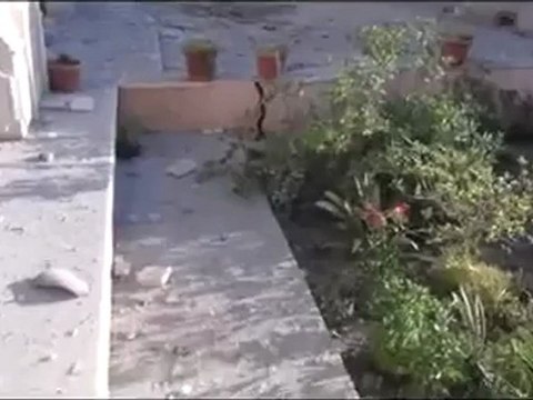 Syria فري برس درعا الحراك اثار القصف العشوائي بصواريخ والهاون 23 7 2012 ج4 Daraa