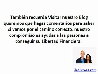 Blog Oficial de Joel y Rosa Empresarios de Multinivel Online.