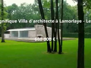 Lamorlaye villa d architecte moderne 120m² 2 chambres sous sol terrain 680 000€
