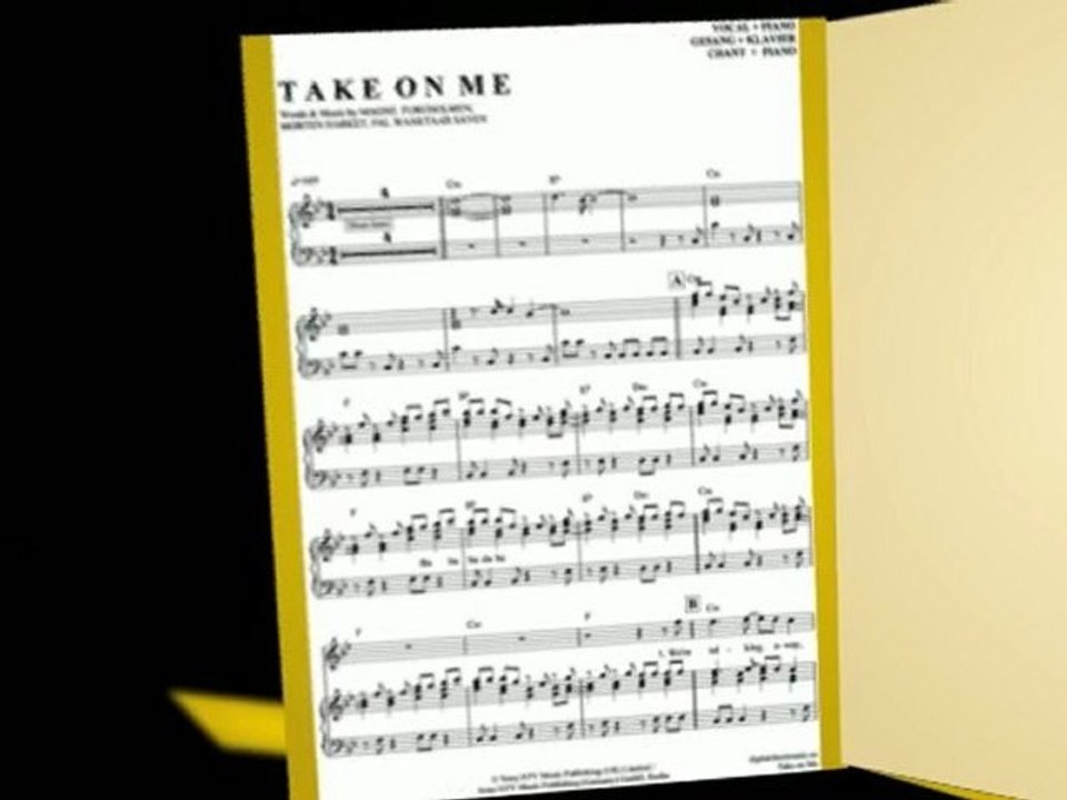 Noten bei notendownload - Take on me (A-ha)
