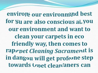 Carpet Cleaning Sacramento CA Services