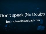 Noten bei notendownload - Don't speak (No Doubt)