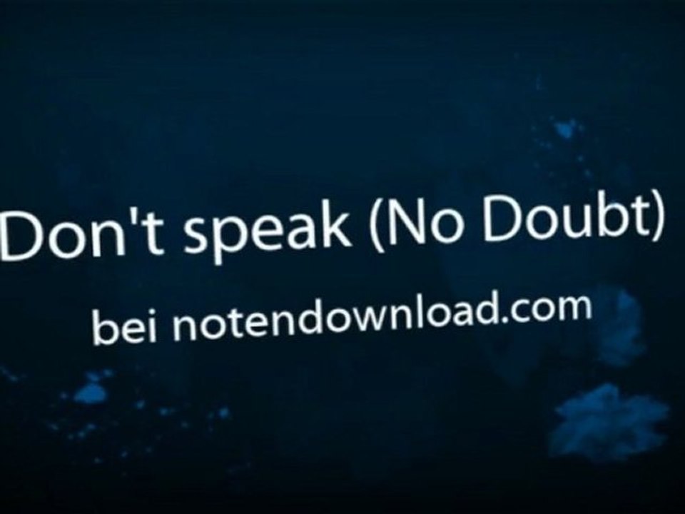 Noten bei notendownload - don't speak (no doubt)
