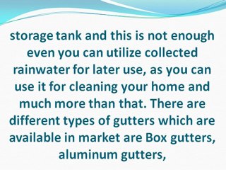 Rainwater harvesting