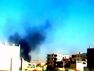 Syria فري برس  ريف دمشق إنفجارضخم من جهة الحجر الأسود 26 7 2012 Damascus