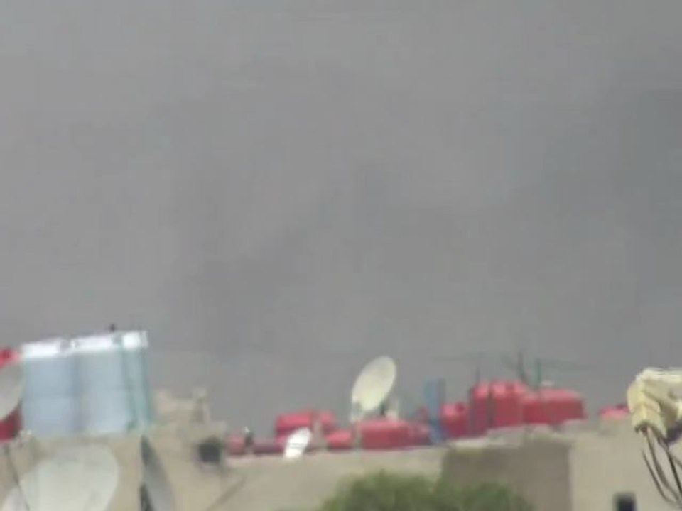 Syria فري برس دمشق   العسالي قصف مروحي على جمعيات العسالي 25 7 2012 Damascus