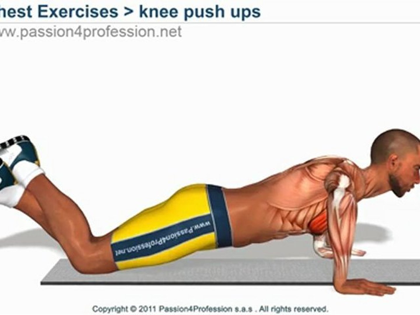 Knee push up online exercise