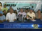 Anuncian lanzamiento de tarjeta unitaria en Caracas para apoyar al candidato Henrique Capriles