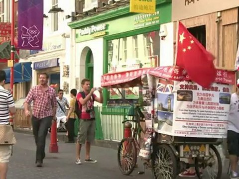 JO: de Chine jusqu'à Londres en pousse-pousse