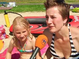 Badgasten druk aan het smeren bij Hoornseplas - RTV Noord