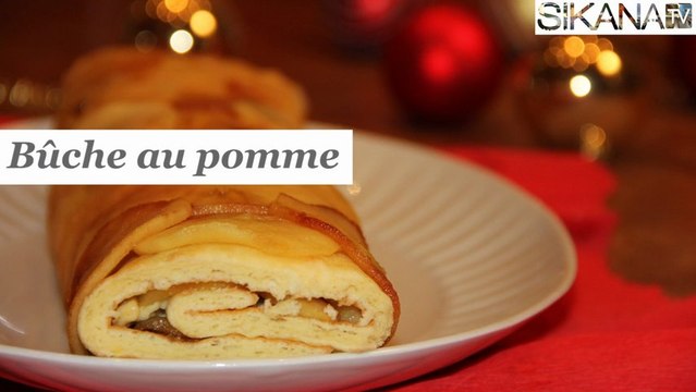 La bûche aux pommes - gateau roulé aux pommes : recette facile aux pommes - HD