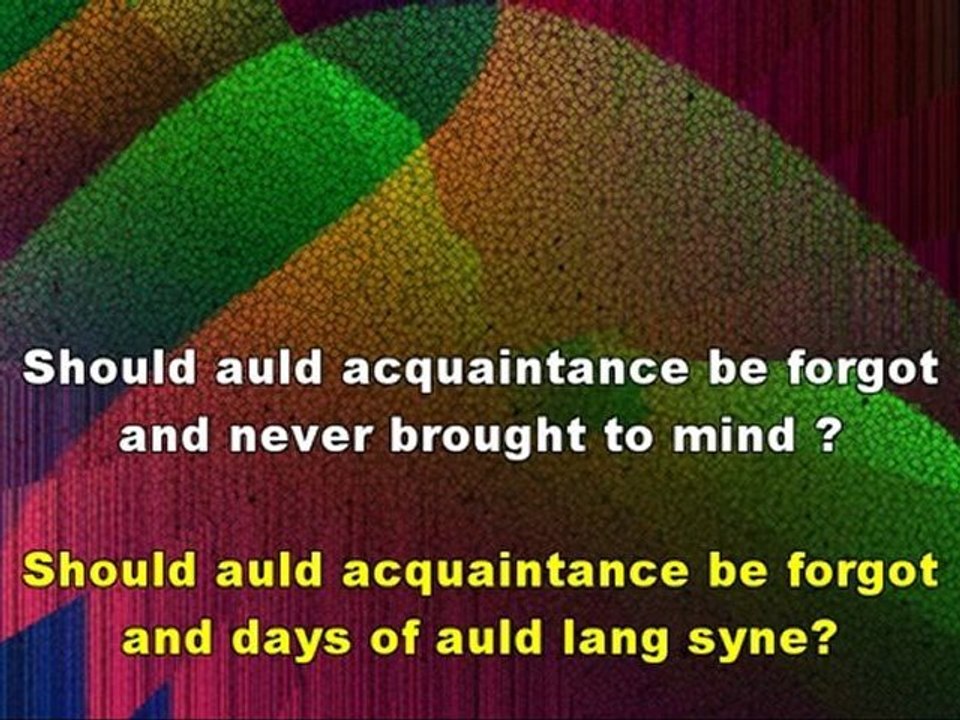 AULD LANG SYNE - Karaoke about Happy New-Year and Old Friendship