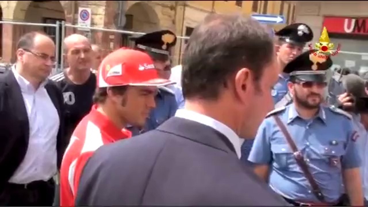 Mirandola (MO) - Terremoto - Visita di Alonso e Massa 2 (24.07.12)