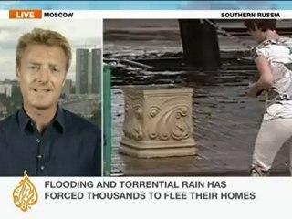 Russia reels from "deluge of rainfall"
