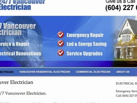 Electrician Vancouver BC: Call the best Vancouver Electrician 604 227 0553