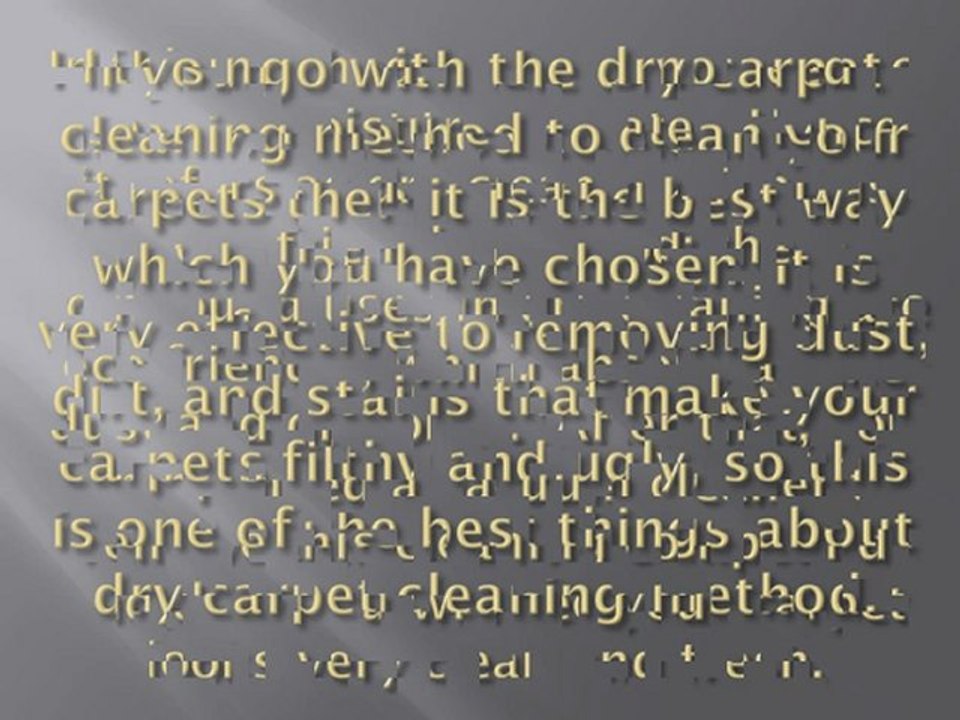 Advantages of Dry carpet cleaning