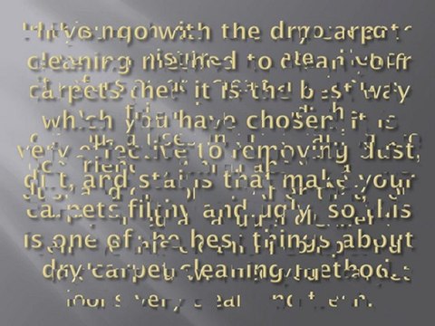 Advantages of Dry carpet cleaning