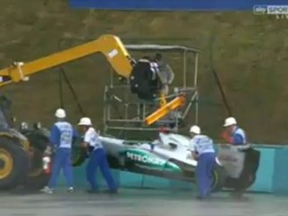 GP Ungheria - Schumacher crash + replay crash GP Germania