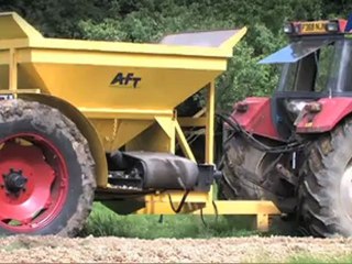 automated backfilling trenches http://www.trenchers.co.uk AFT Stone Trailer