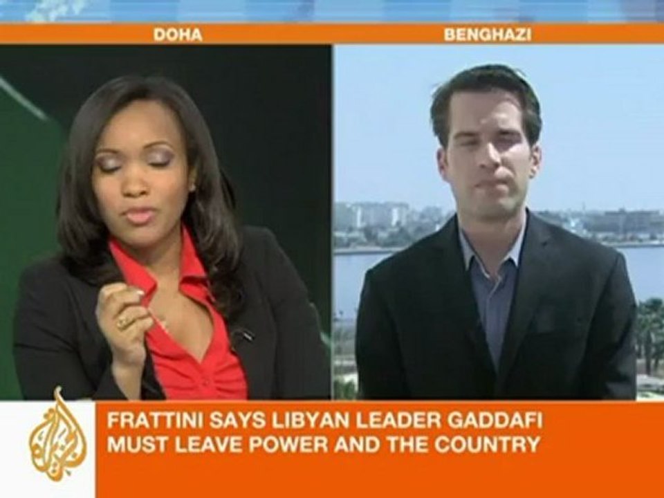 Franco Frattini pledges support to Libyan rebels.