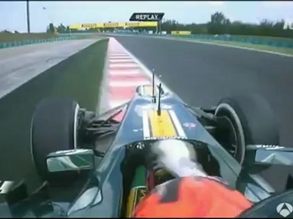 F1 2012 GP Hungría Salida de Pista Kovalainen | F1 2012 Hungarian GP Kovalainen Out fo the Track + Drift