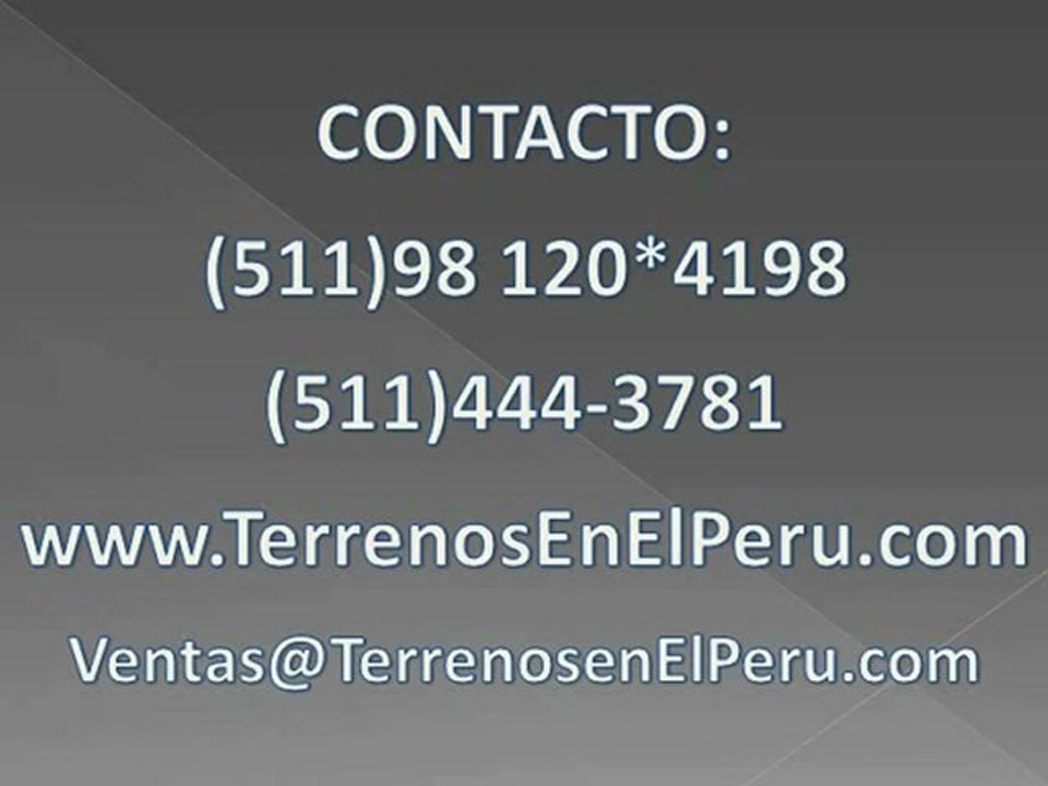 Ventas de terrenos en Lima