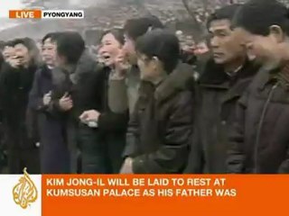 North Korean TV shows funeral grief