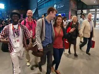 Performers give their reaction to the Olympics ceremony