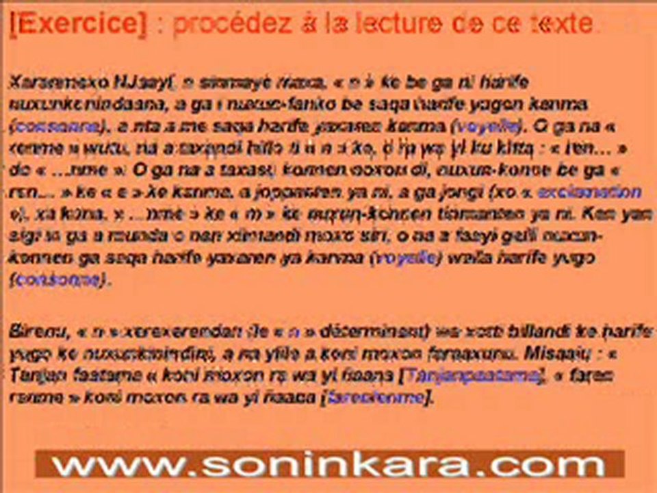 Les consonnes en soninké (Séance 2)