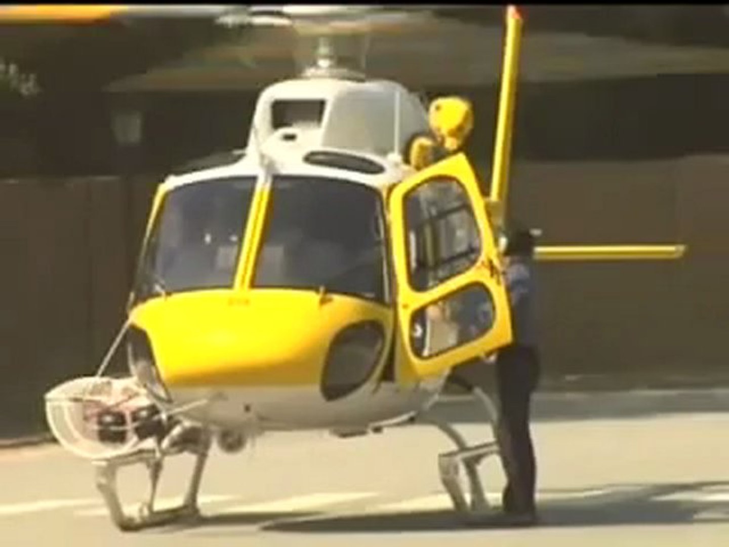 Los diputados catalanes llegan en helicóptero