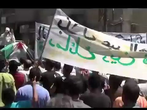 Syria فري برس ريف دمشق يبرود تشيع الشهيد بلال المرعي من تلبيسة 26 07 2012 Damascus