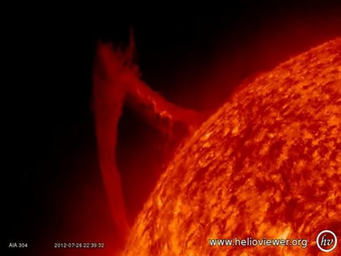 Eruption solaire 26/07/2012