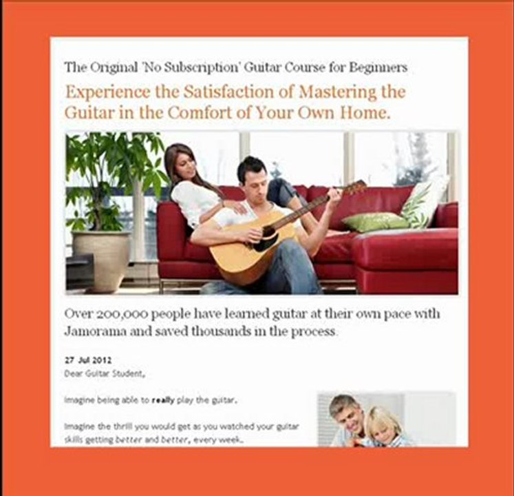 Jamorama Learn Guitar Product - Beginner Guitar Lessons