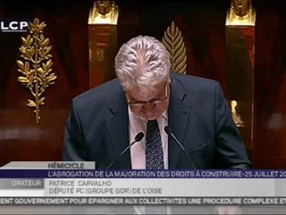 Abrogation de la majoration des droits à construire vote du groupe GDR