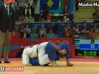 أحمد عوض يهزم منافسه الإماراتي - جودو - لندن 2012
