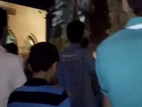 Syria فري برس حلب أقيول مظاهرة مسائية من جامع أسامة بن زيد ج2 28 7 2012 Aleppo