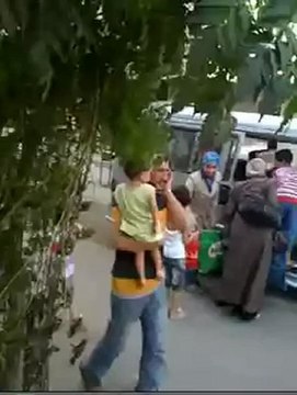 Syria فري برس حلب بستان القصر نزوح الاهالي بسبب القصف 28 7 2012 ج2 Aleppo