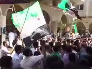 Syria فري برس  ريف دمشق دوما مظاهرة احرار 27 7 2012 Damascus