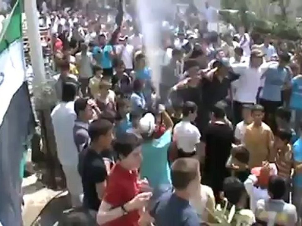 Syria فري برس حماة  المحتلة مظاهرة طريق حلب القديم ~انتفاضة العاصمتين~ 27 7 2012 Hama